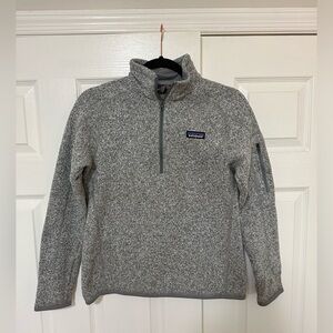 Patagonia Grey Better Sweater Quarter Zip Fleece, Small